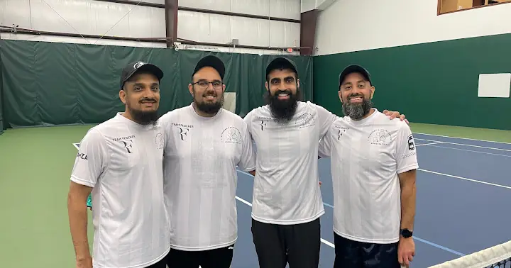 MRSA tournament players gathered on court.