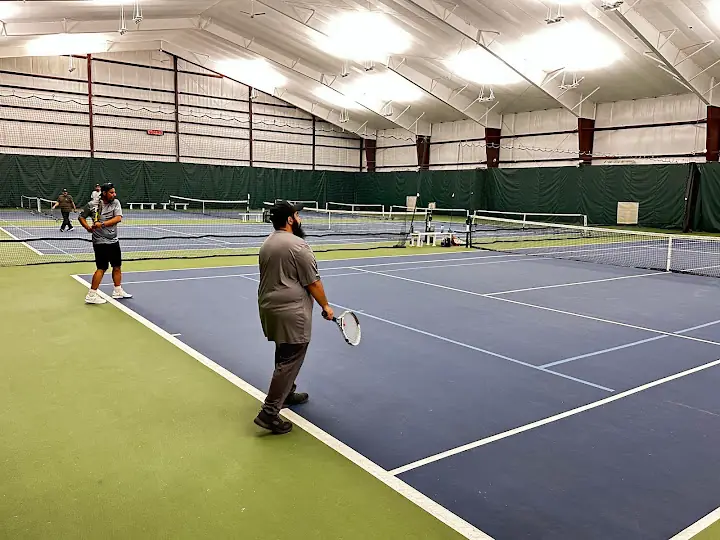 MRSA players meeting between tournament matches.